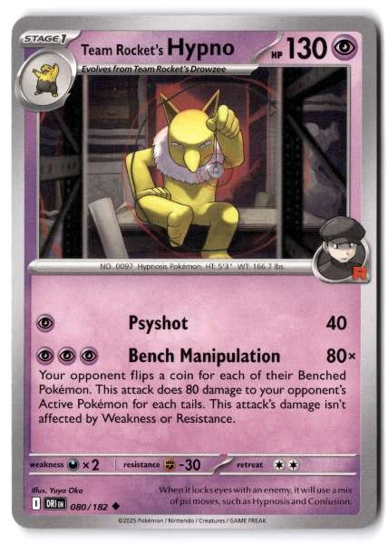 Team Rocket's Hypno - Destined Rivals #080/182