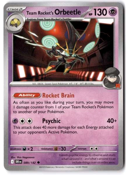 Team Rocket's Orbeetle - Destined Rivals #089/182