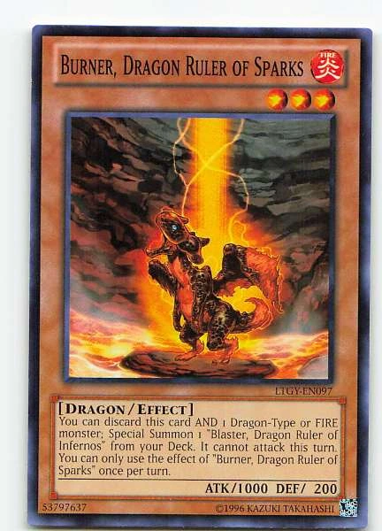 Burner, Dragon Ruler of Sparks - Lord of the Tachyon Galaxy #LTGY-EN097