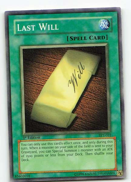 Last Will - Starter Deck: Yugi Evolution #SYE-031