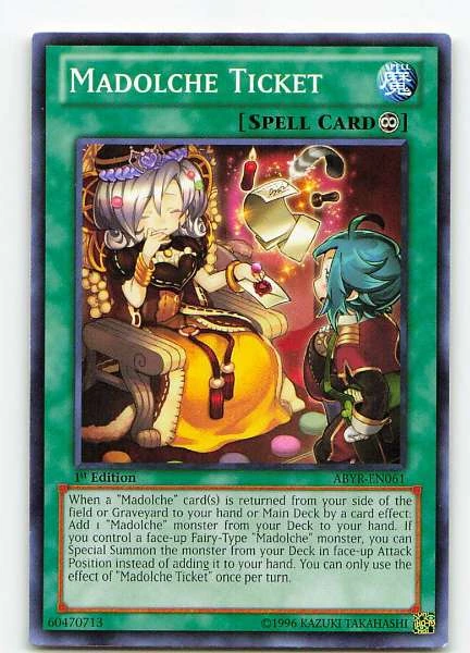 Madolche Ticket - Abyss Rising #ABYR-EN061
