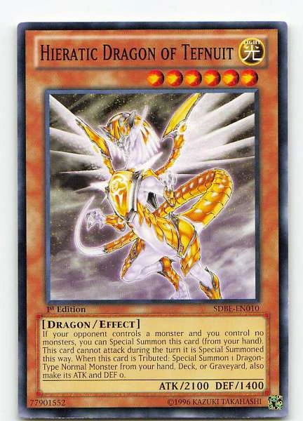 Hieratic Dragon of Tefnuit - Saga of Blue Eyes White Dragon #SDBE-EN010