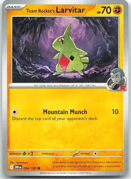 Team Rocket's Larvitar - Destined Rivals #094/182
