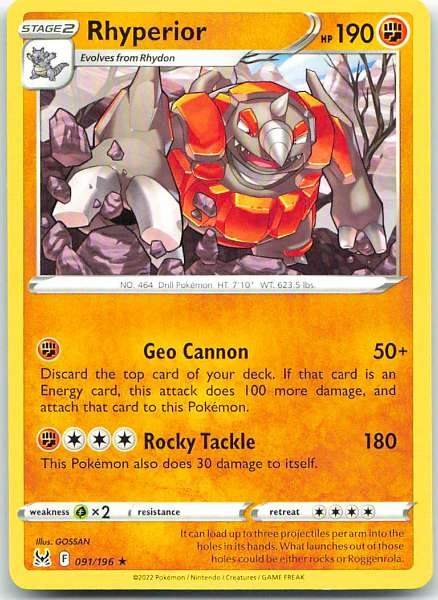 Rhyperior - Lost Origin #091/196