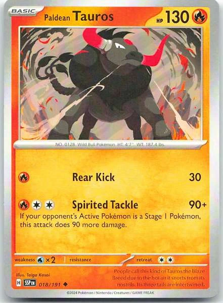 Paldean Tauros - Surging Sparks #018/191
