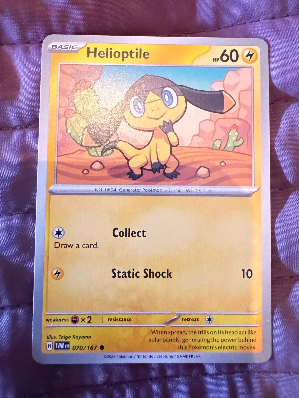 Helioptile - Twilight Masquerade #070/167