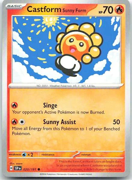 Castform Sunny Form - Surging Sparks #020/191