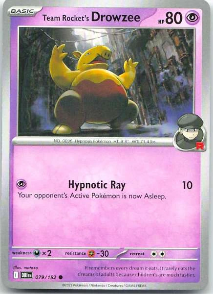 Team Rocket's Drowzee - Destined Rivals #079/182
