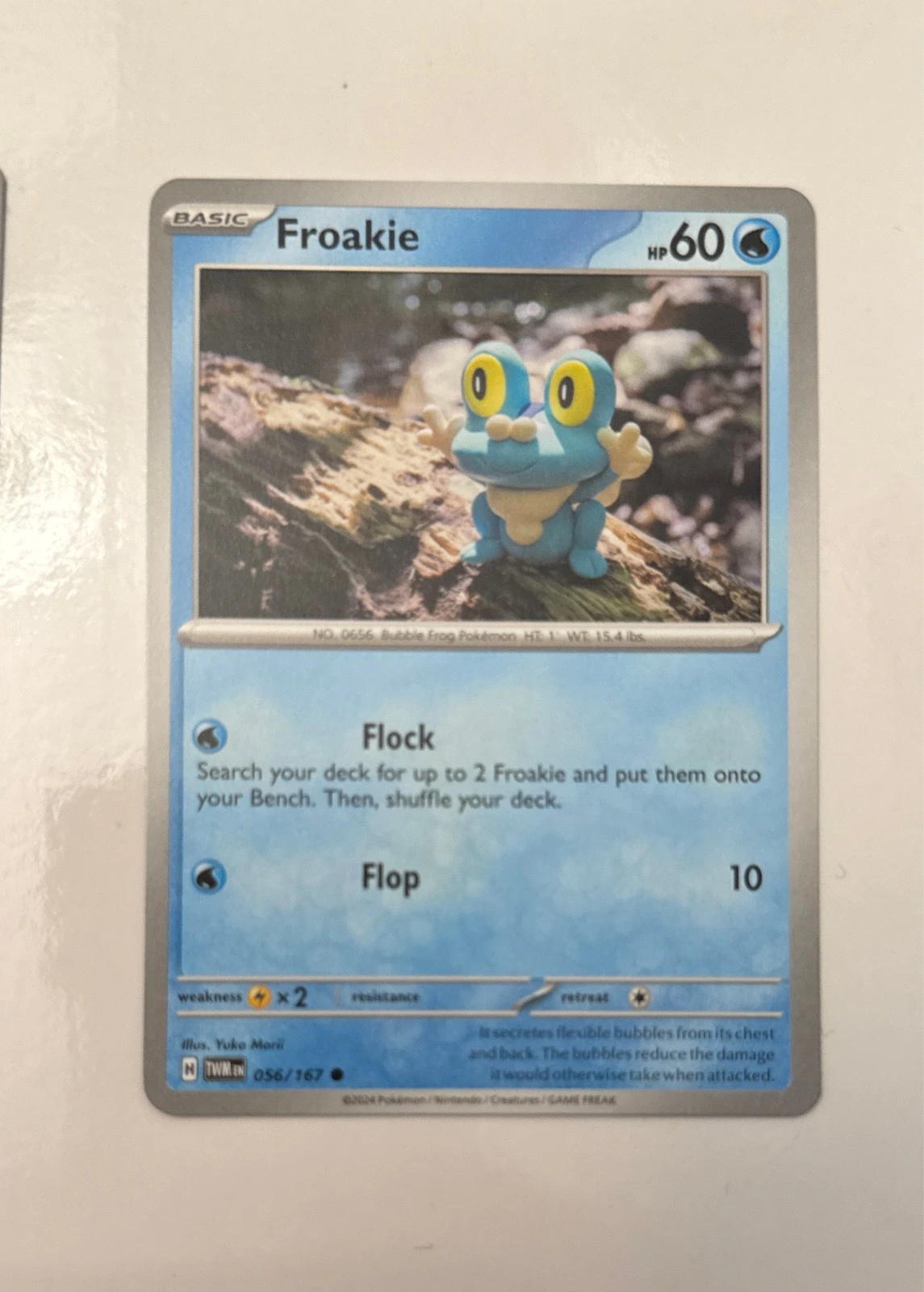 Froakie 056/167 Yuka Morii Twilight Masquerade Pokemon Near Mint #056/167