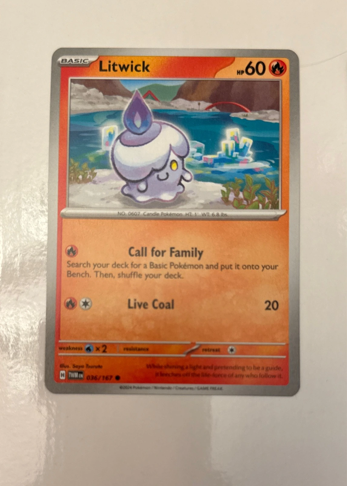 Litwick 036/167 Common Twilight Masquerade Pokemon Near Mint #036/167