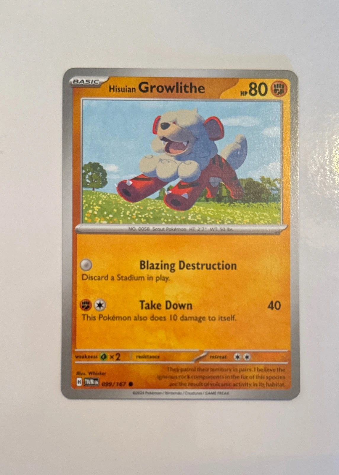 Hisuian Growlithe - Twilight Masquerade #099/167