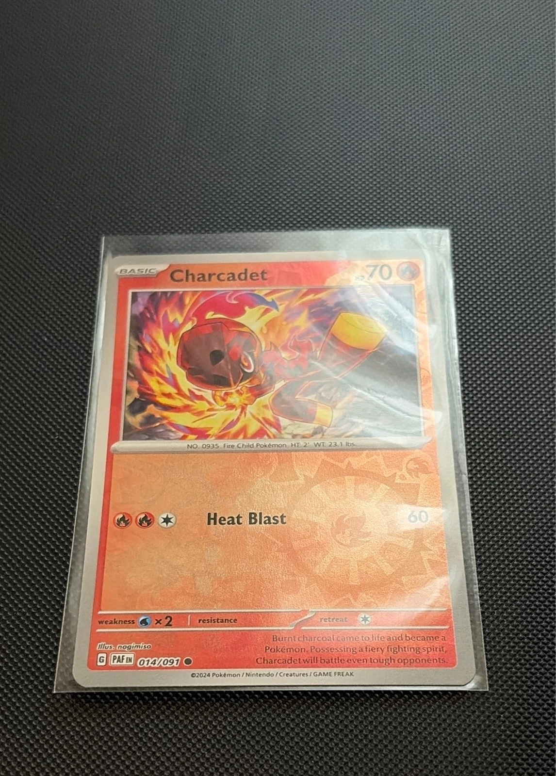CHARCADET 014/091 COMMON PALDEAN FATES POKEMON REVERSE HOLO NM/M - Paldean Fates #014/091