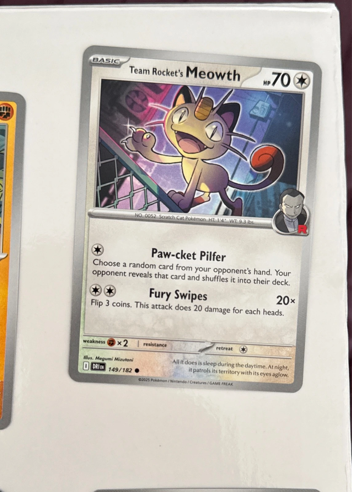 Team Rocket's Meowth - Pokémon TCG: Scarlet & Violet—Surging Sparks #149/182