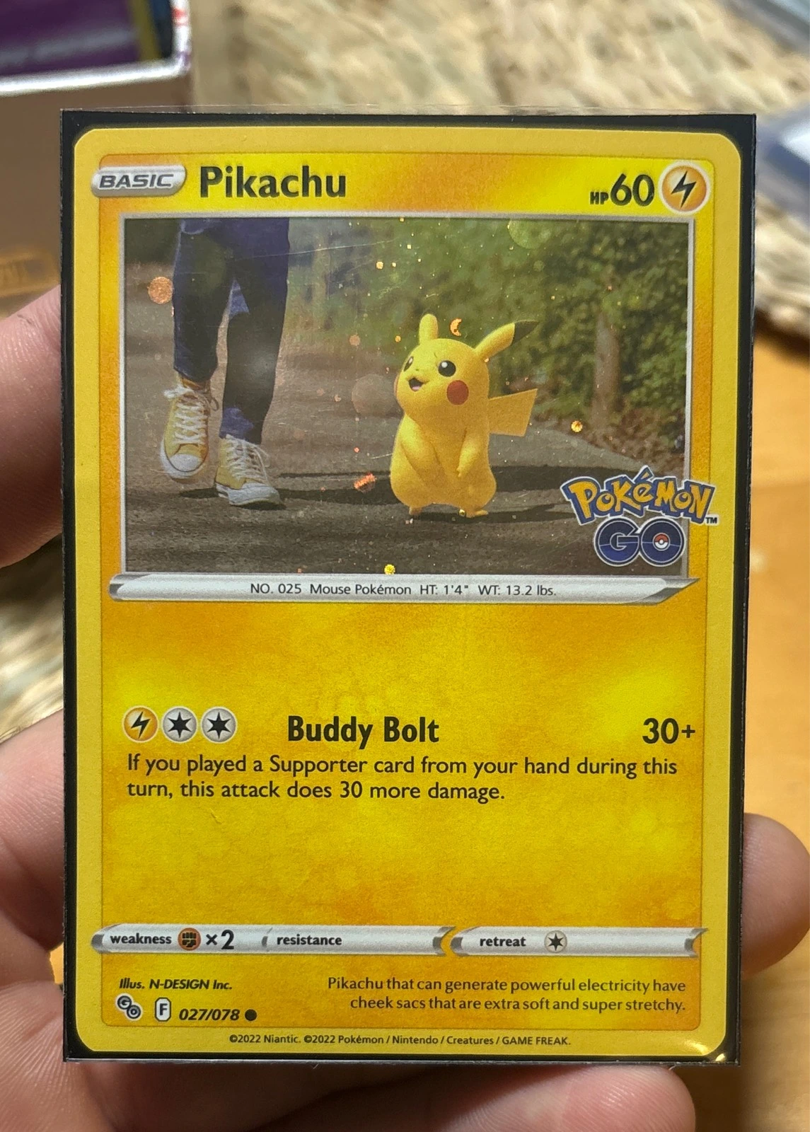 Pikachu Cosmo Holo - Pokémon GO #027/078