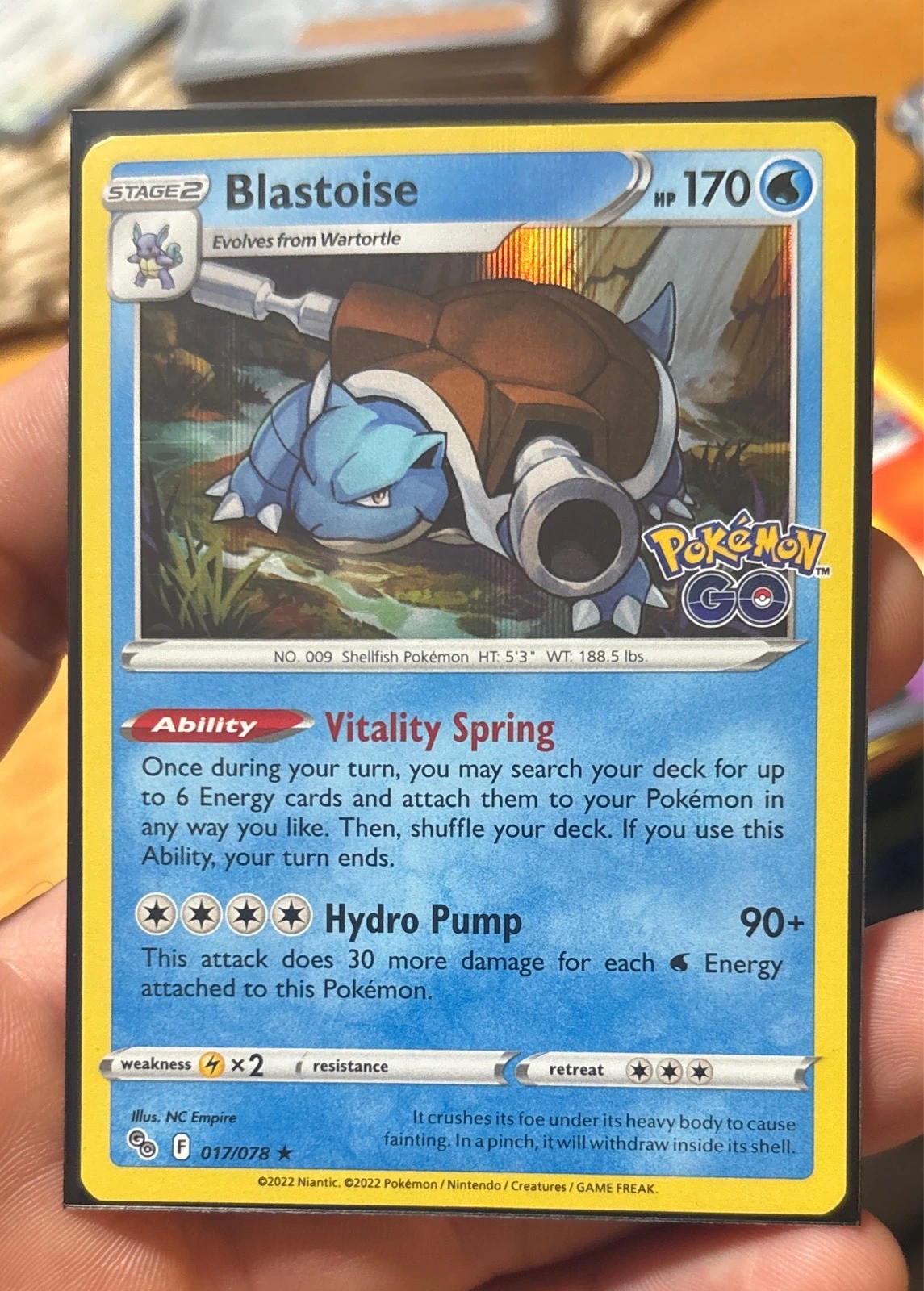 Blastoise - Pokémon GO #017/078
