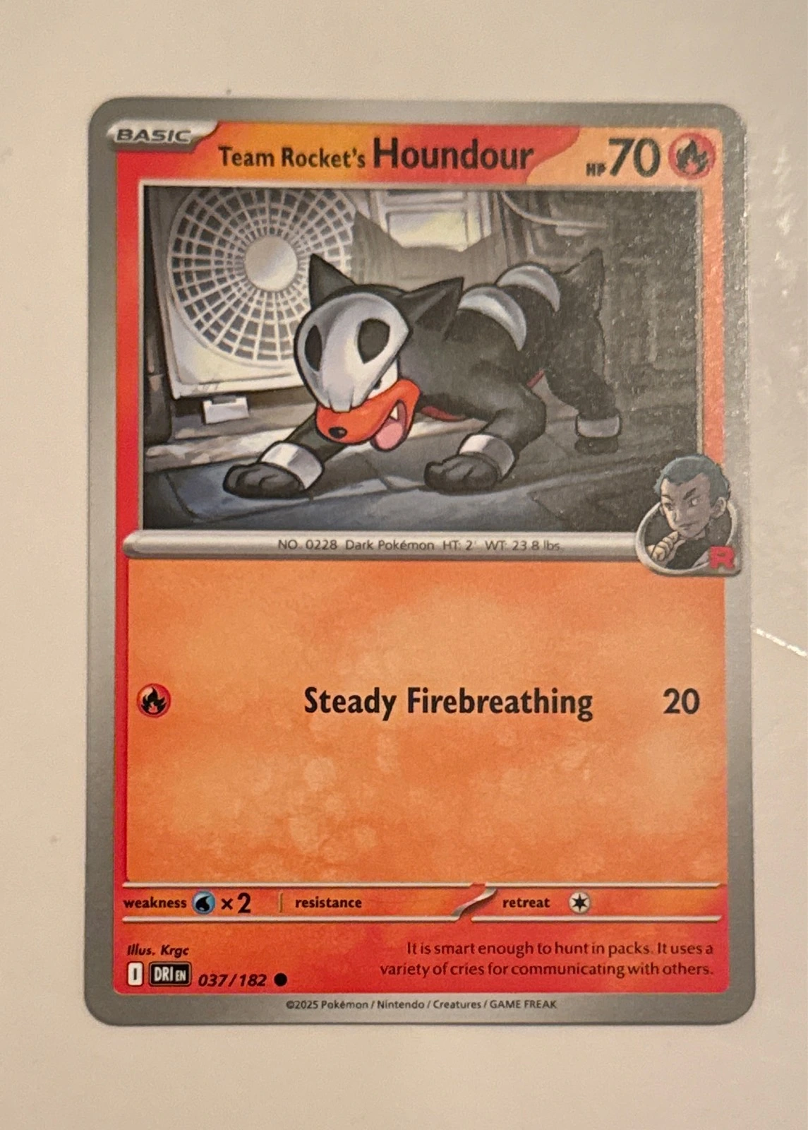 Team Rocket's Houndour - Pokémon #037/182