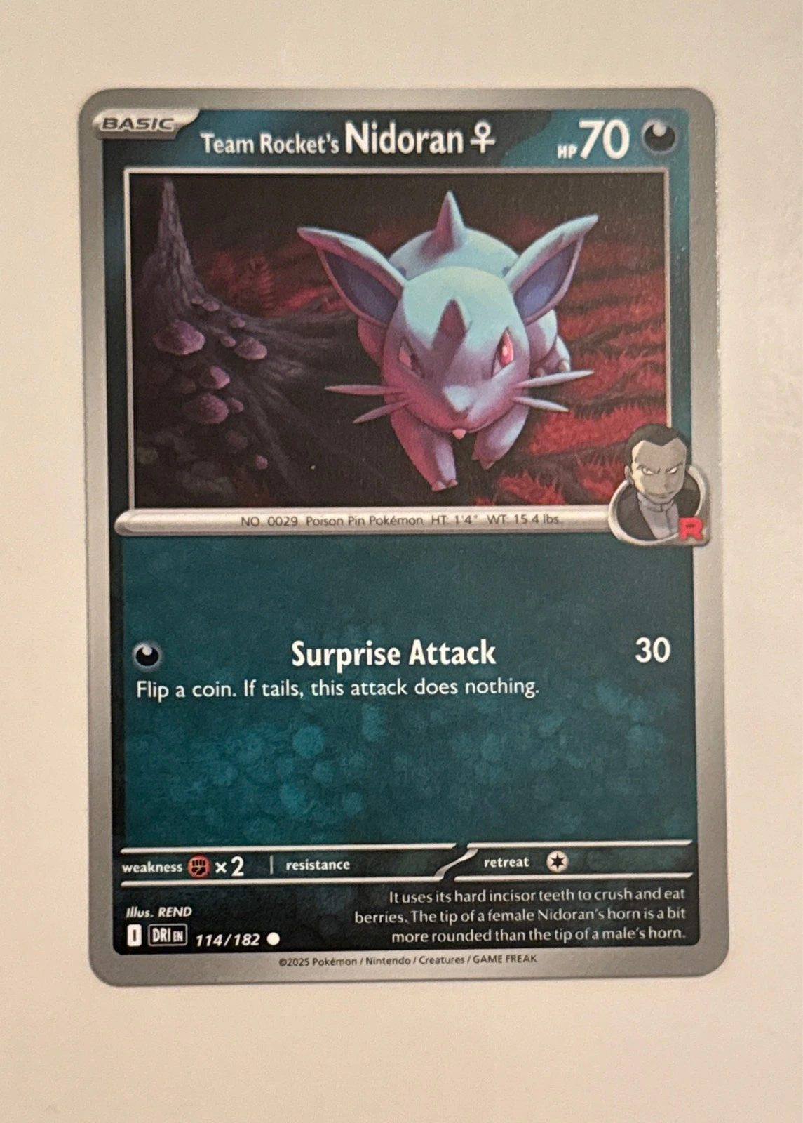 Team Rocket's Nidoran ♀ - Pokémon TCG: Scarlet & Violet—Surging Sparks #114/182