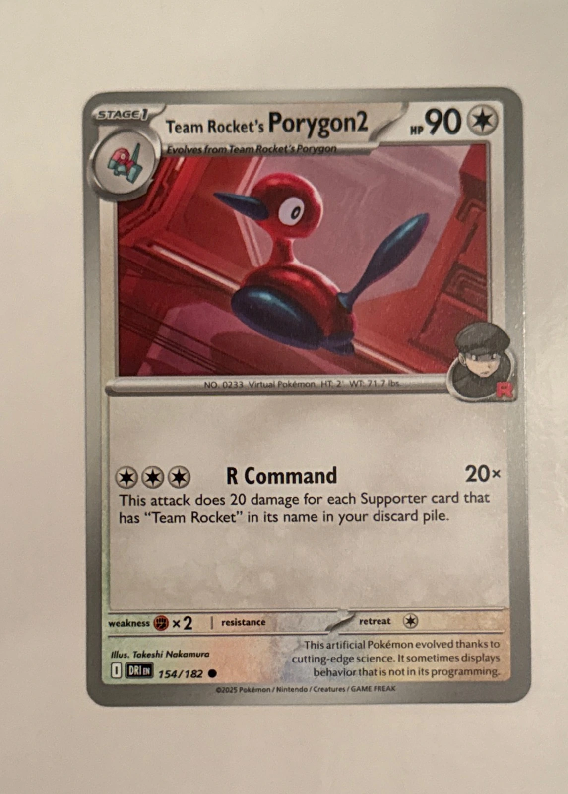 Team Rocket's Porygon2 - Pokémon TCG: Scarlet & Violet—Surging Sparks #154/182