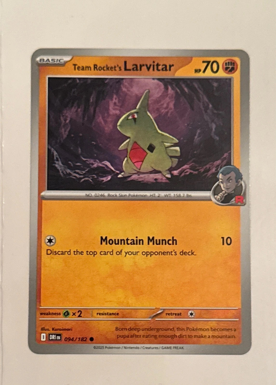 Team Rocket's Larvitar - Pokémon TCG: Scarlet & Violet—Surging Sparks #094/182