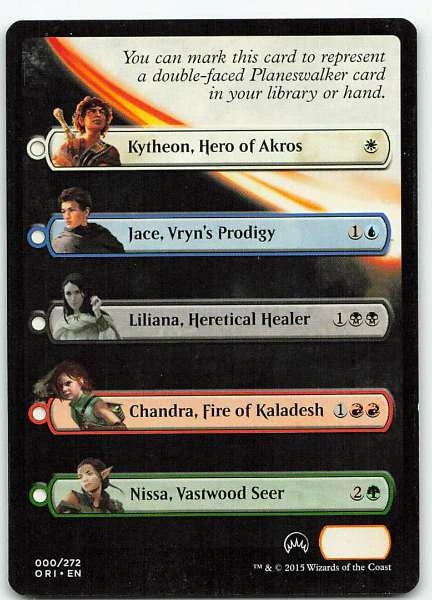 Planeswalker Checklist - Magic Origins #000/272