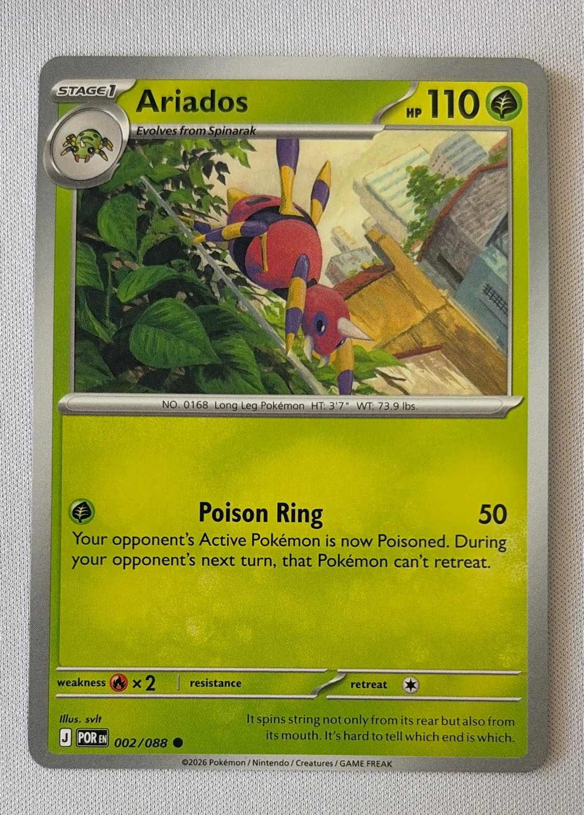 Ariados - Pokémon TCG: Scarlet & Violet—Temporal Forces #002/088