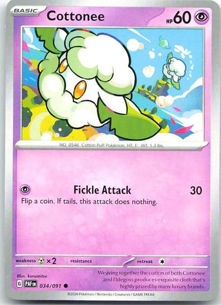 Cottonee - Paldean Fates #034/091