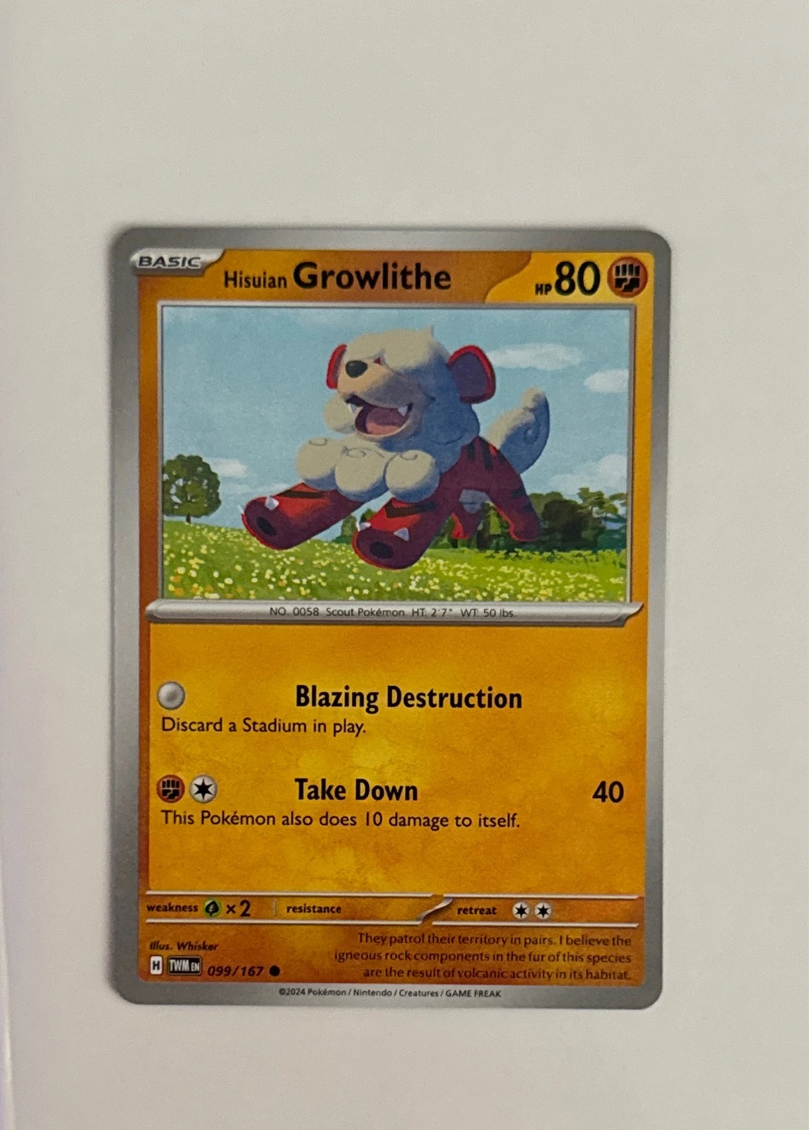 Hisuian Growlithe - Twilight Masquerade #099/167