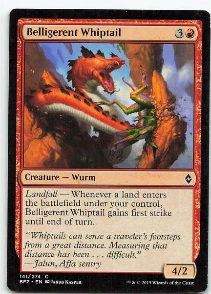 Belligerent Whiptail - Battle for Zendikar #141/274