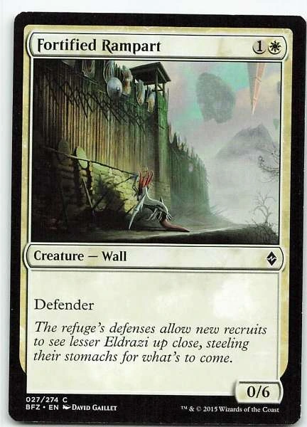 Fortified Rampart - Battle for Zendikar #27/274