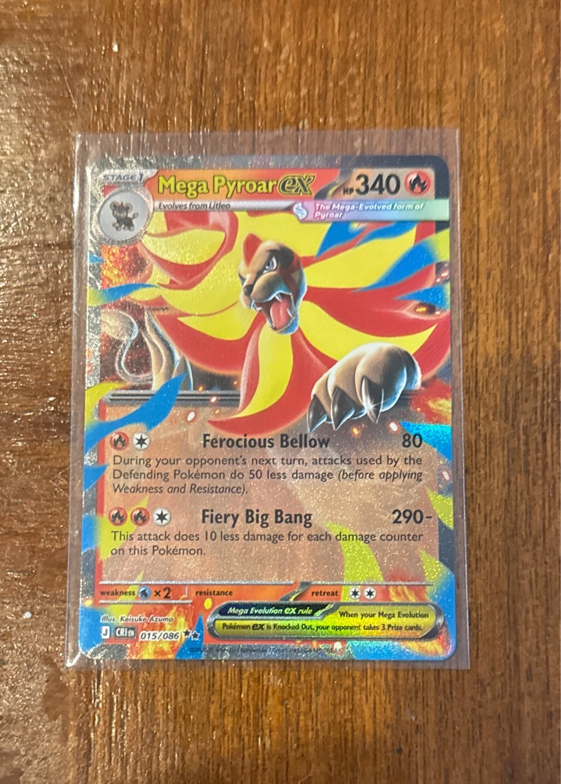 Mega Pyroar ex - Cri #015/086