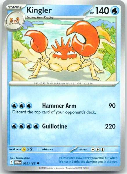 Kingler - Scarlet & Violet 151 #099/165