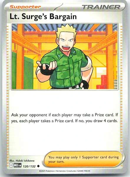 Lt. Surge's Bargain - Gym Heroes #120/132
