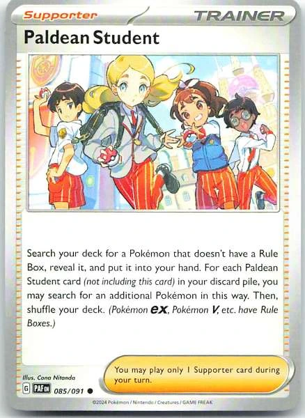 Paldean Student - Paldean Fates #085/091