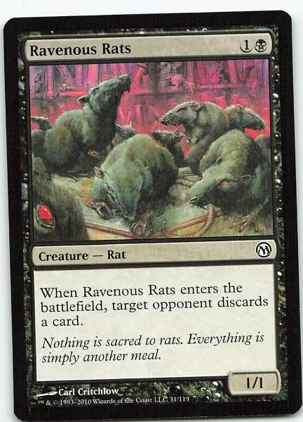 Ravenous Rats - Invasion, 8th Edition, Magic 2013, 10th Edition #31/113