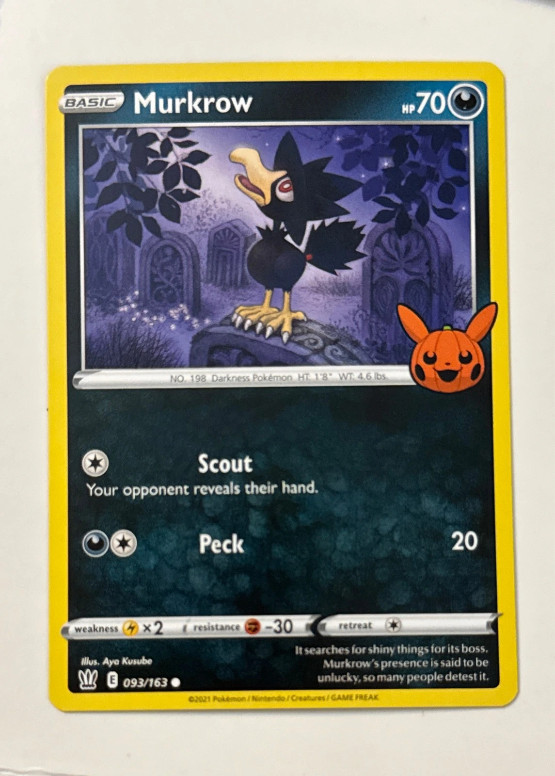 Murkrow - Pokémon Trading Card Game: Trick or Trade BOOster Bundle #093/163