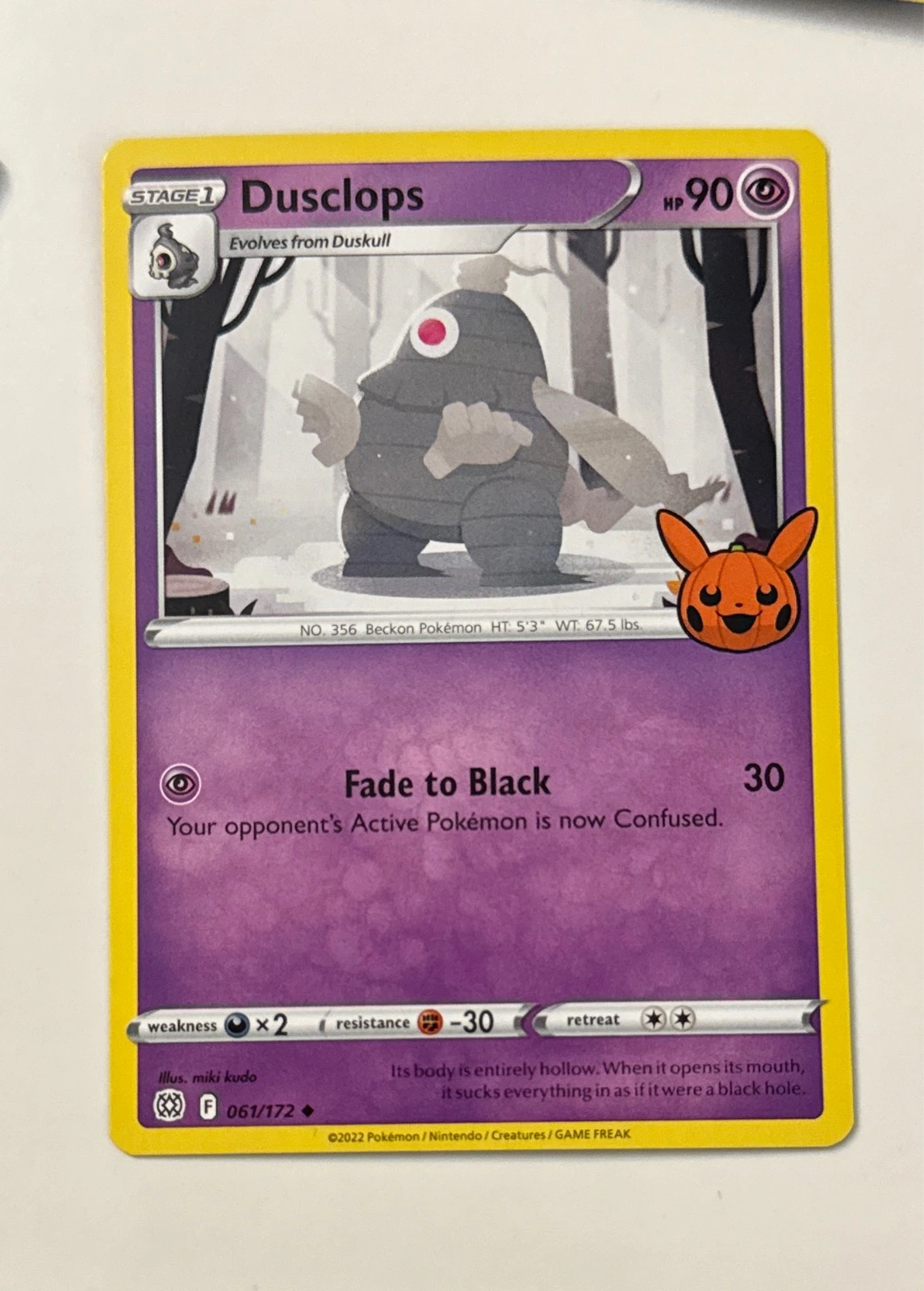 Dusclops - Pokémon Trading Card Game: Trick or Trade BOOster Bundle #061/172