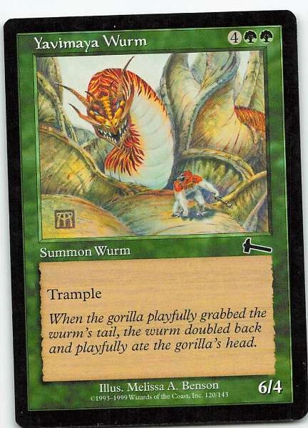 Yavimaya Wurm - Urza's Legacy #120/143