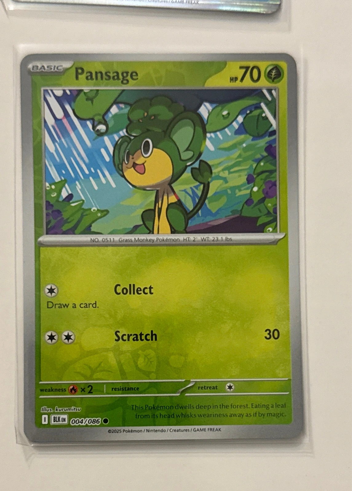 Pansage - Black & White #004/086