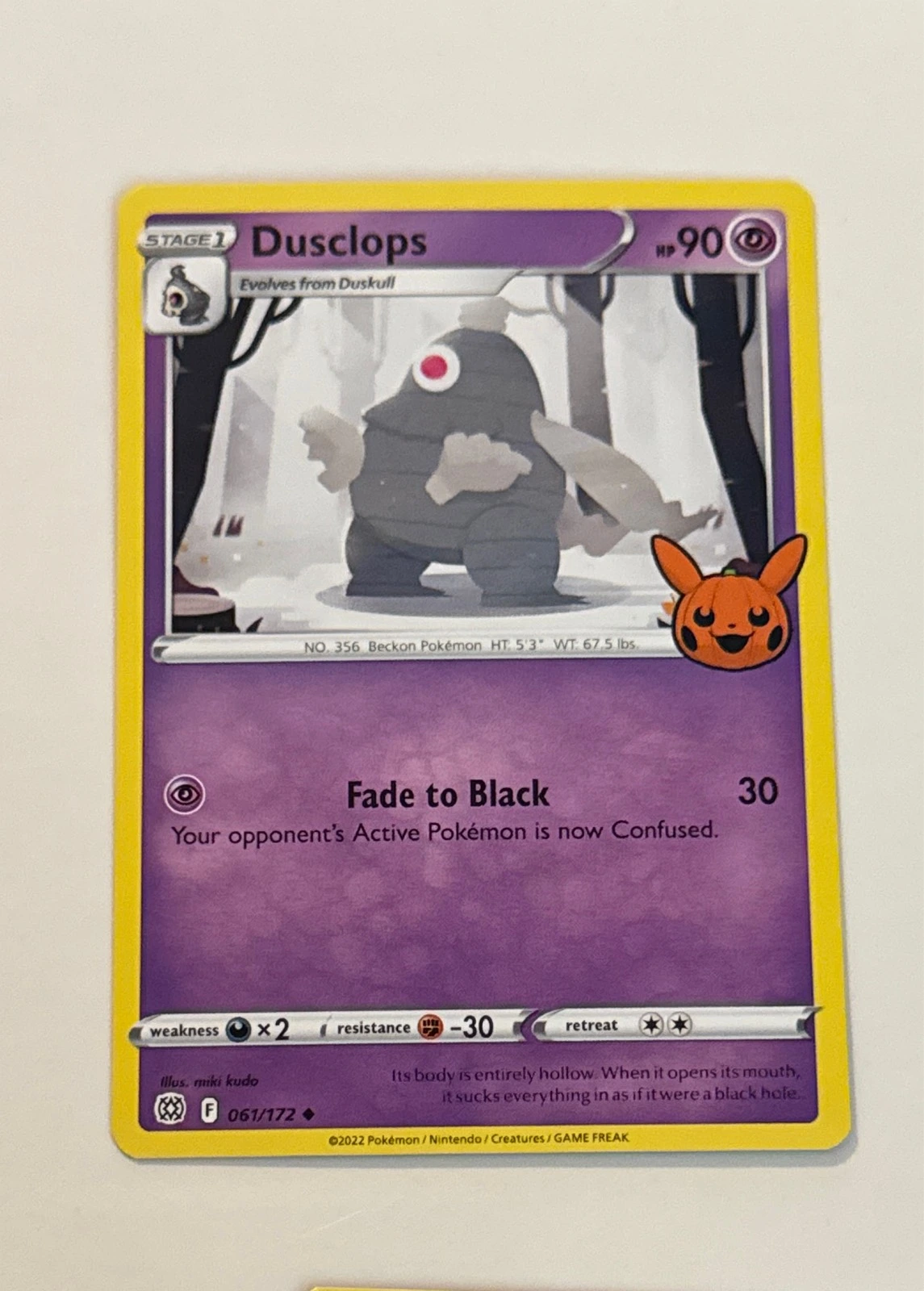 Dusclops - Pokémon Trading Card Game: Trick or Trade BOOster Bundle #061/172
