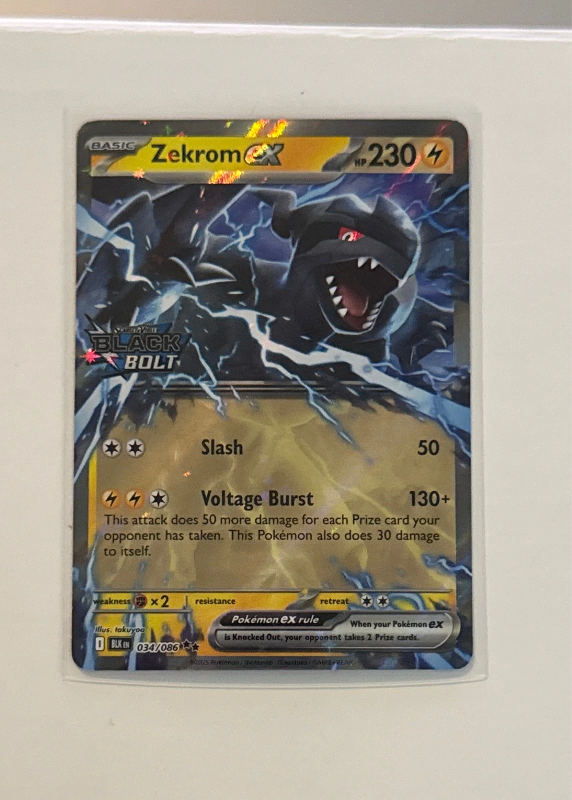 Zekrom ex - Black Bolt #034/086