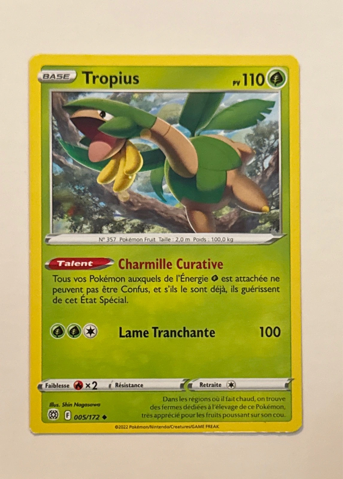 Tropius - Épée et Bouclier Étincelles Brillantes #005/172