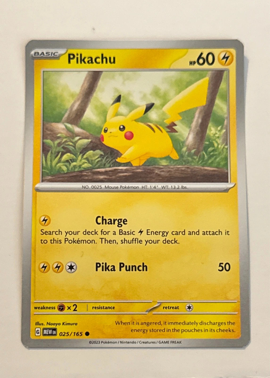 Pikachu - Pokémon 151 #025/165