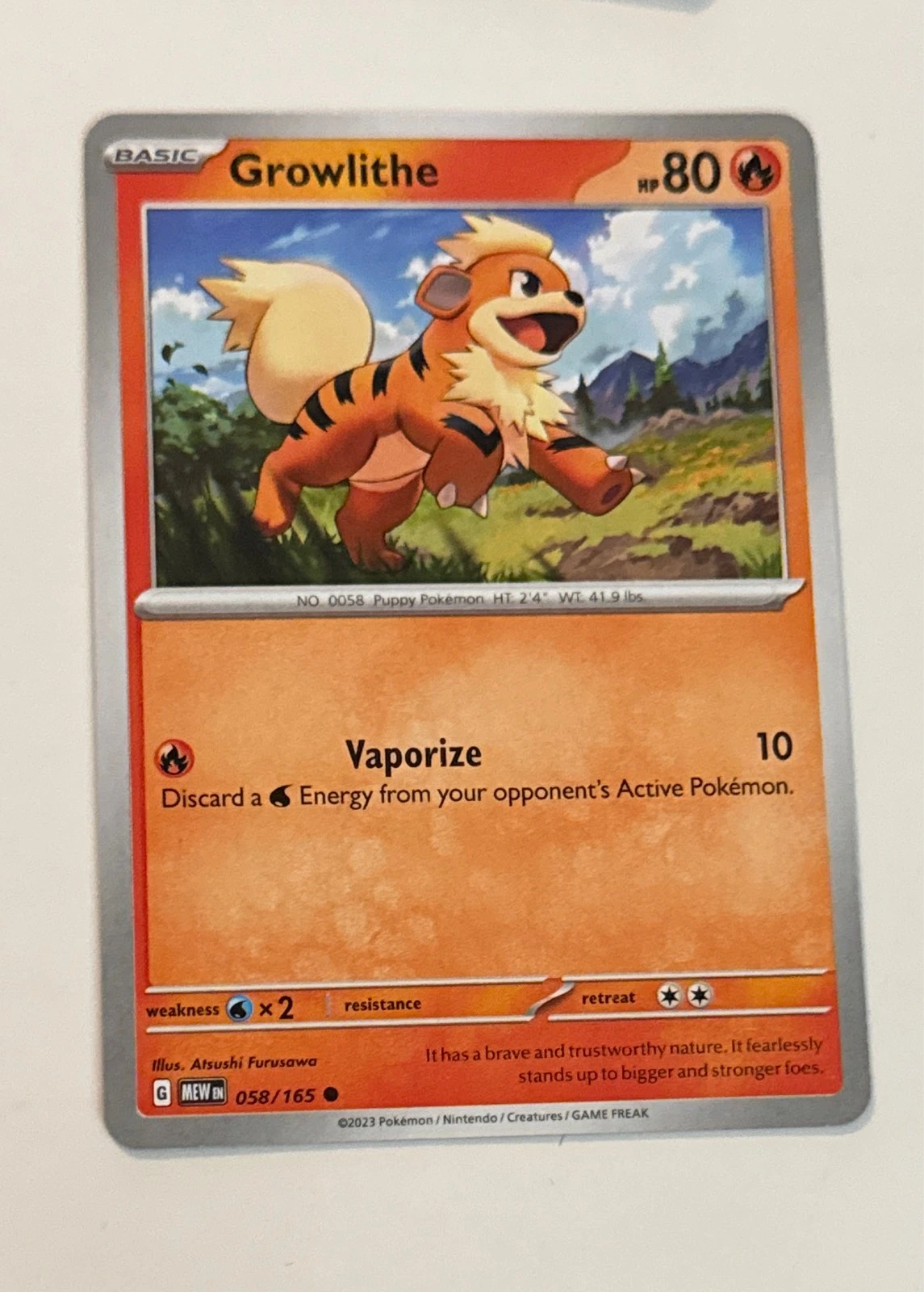 Growlithe - Pokémon 151 #058/165