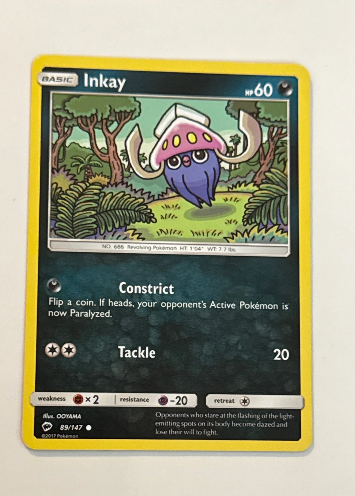 Inkay - Sun & Moon: Burning Shadows #89/147