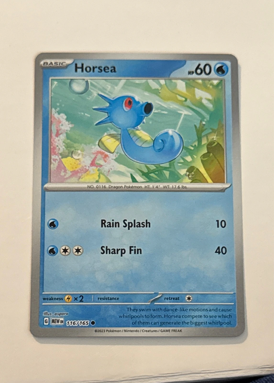 Horsea - Pokémon 151 #116/165