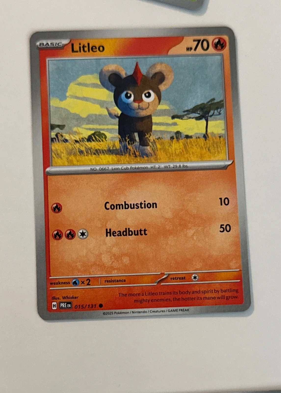 Litleo - Pokémon TCG: Scarlet & Violet—Prismatic Evolutions #015/131