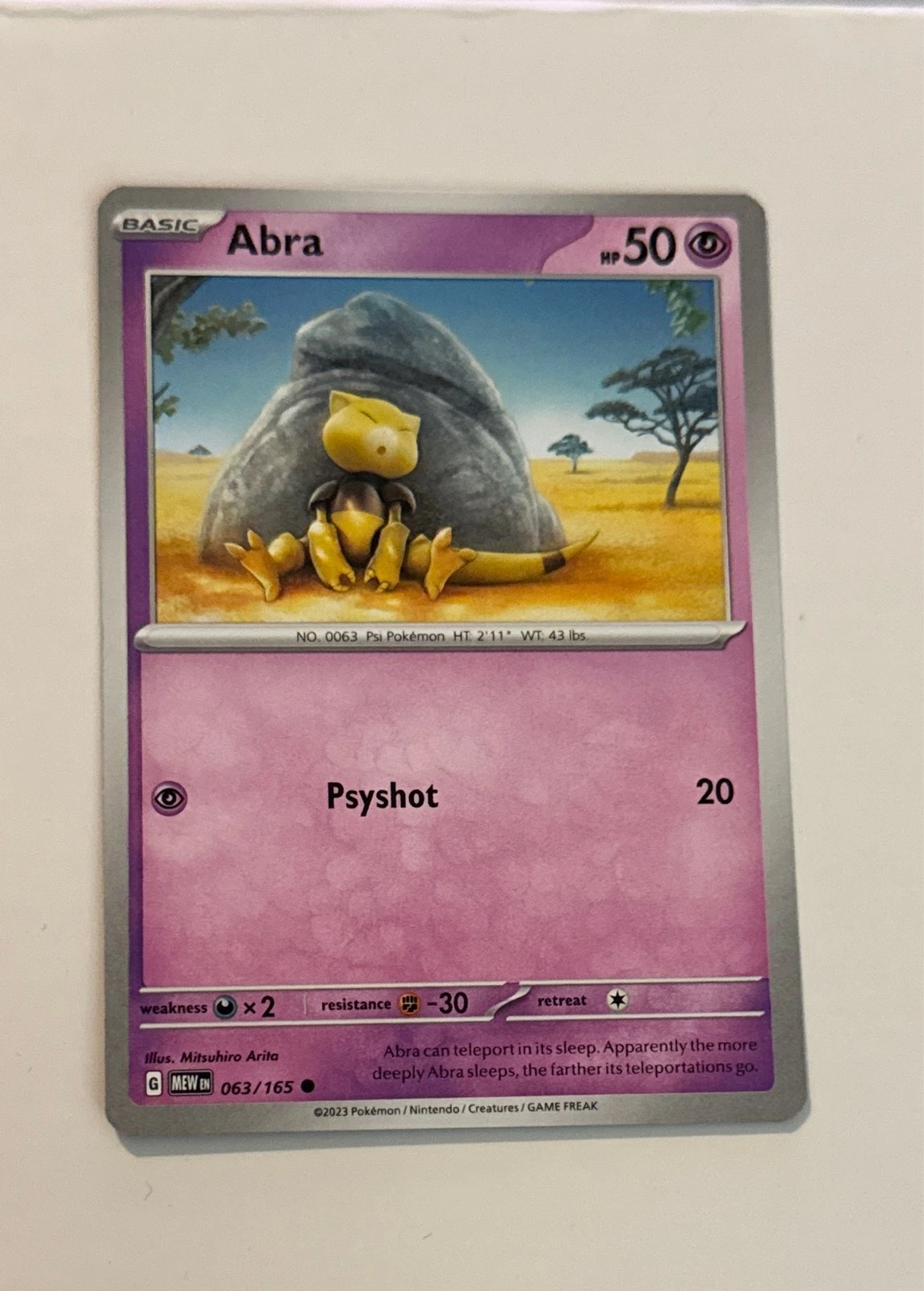Abra - Pokémon 151 #063/165