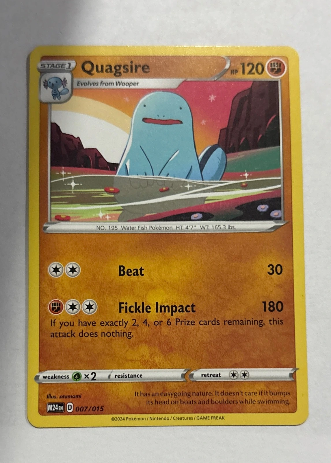 Quagsire - McDonald's Pokémon Match Battle 2024 #007/015
