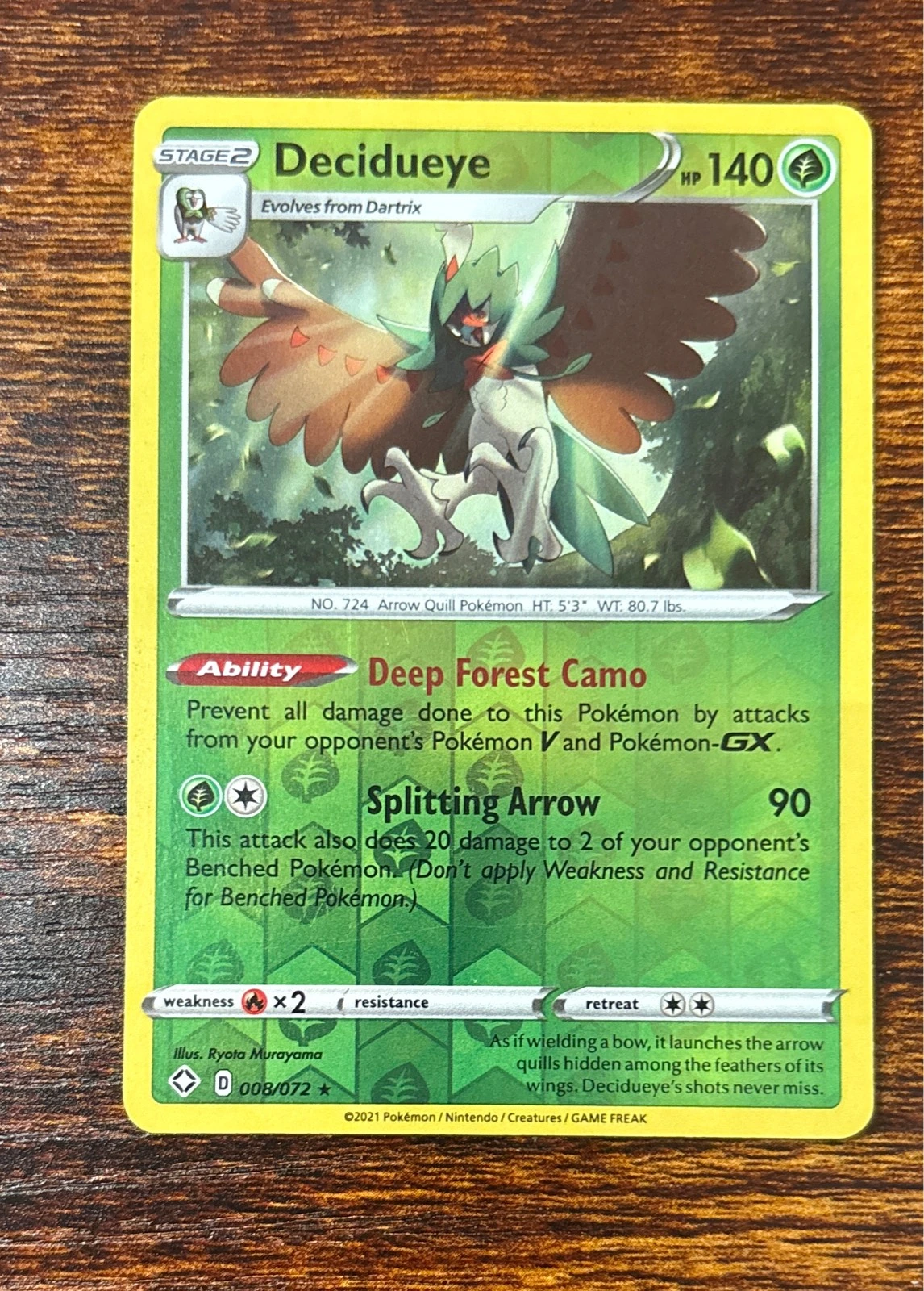 Decidueye - Pokémon Shining Fates #008/072
