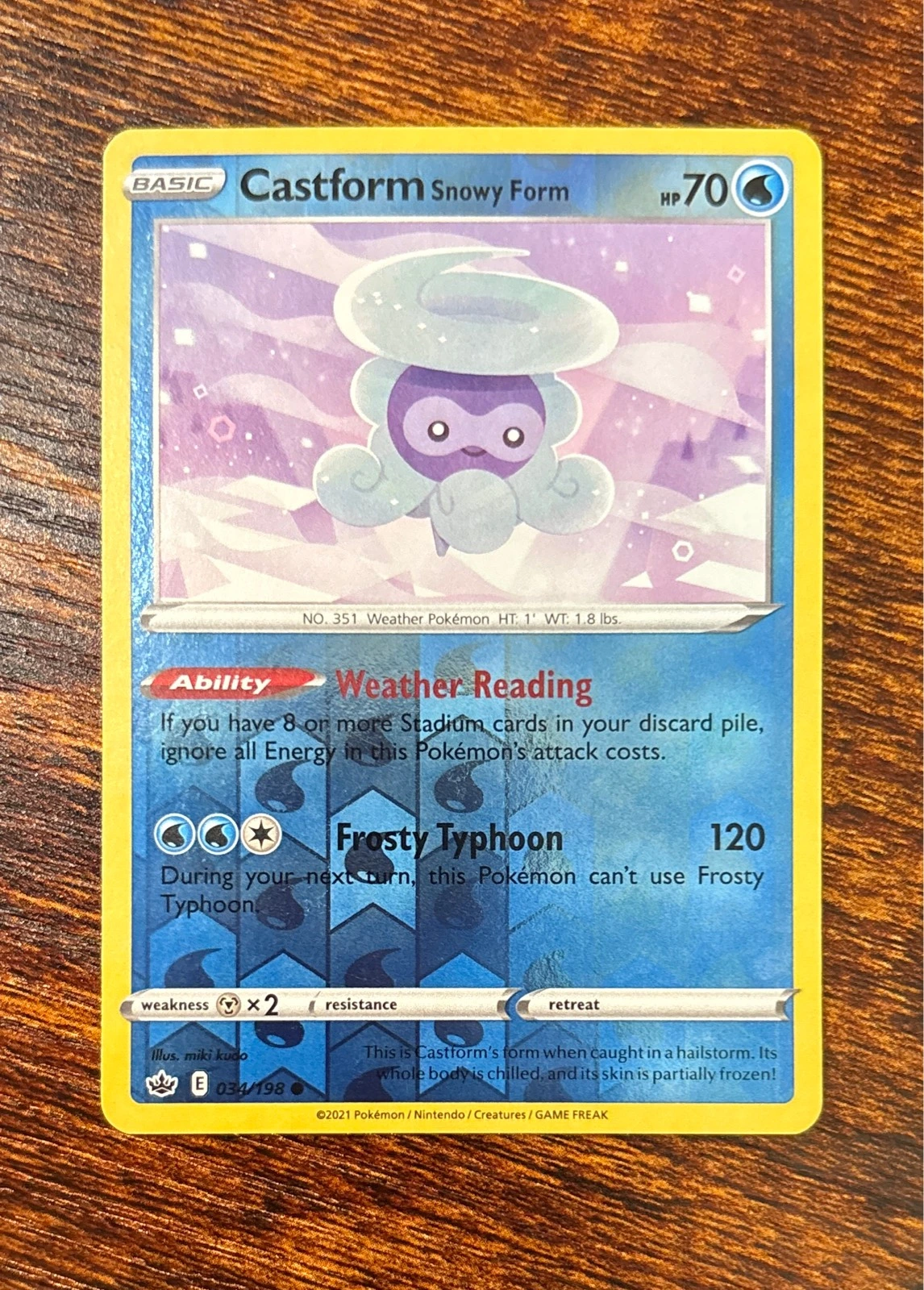Castform Snowy Form - Chilling Reign #034/198